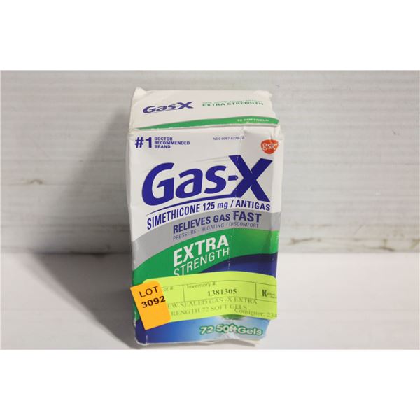 NEW SEALED GAS -X EXTRA STRENGTH 72 SOFT GELS