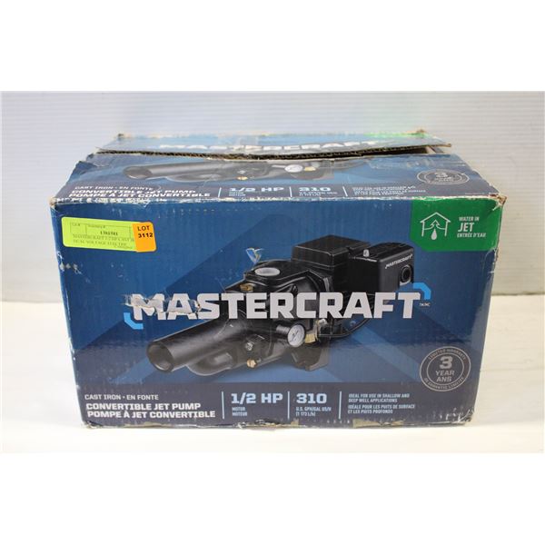 MASTERCRAFT 1/2 HP CAST IRON DUAL VOLTAGE ELECTRIC