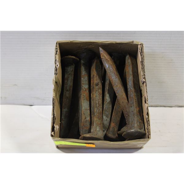 FLAT OF RAILWAY SPIKES