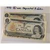 TWO 1973 CANADA $1 NOTES UNC SEQUENTIAL