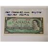 1967 CANADA $1 NOTES UNC BEATTIE/RAMINSKY FPN#12