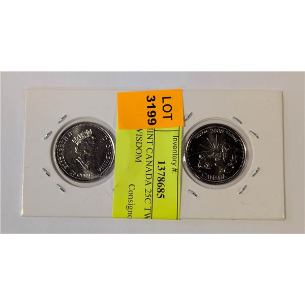 2000 MINT CANADA 25C TWO COIN SET - WISDOM