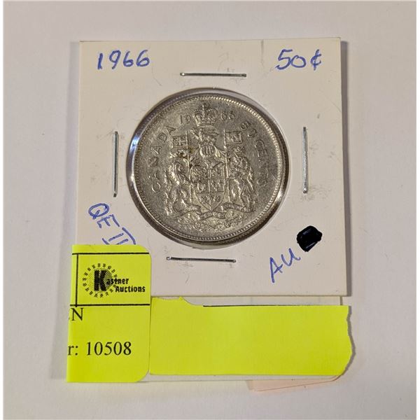 1966 AU CANADA 50C QUEEN ELIZABETH 2