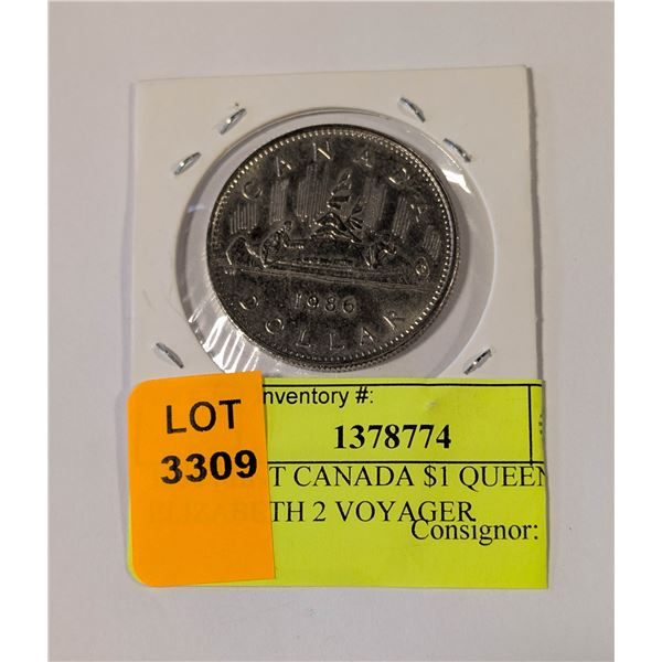 1986 MINT CANADA $1 QUEEN ELIZABETH 2 VOYAGER