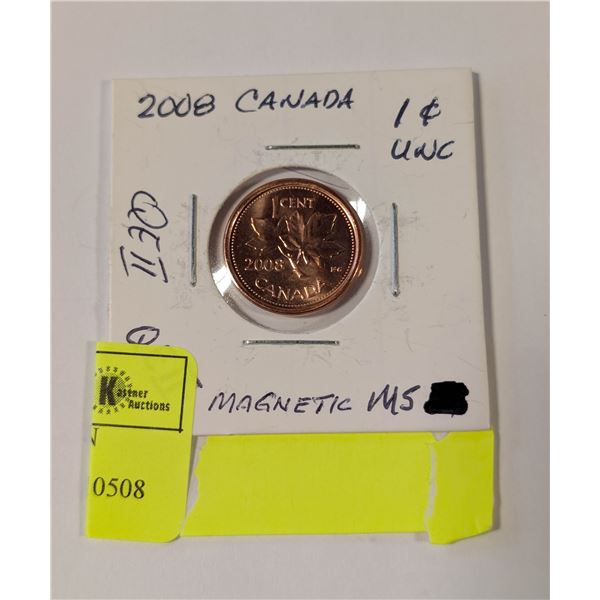 2008 MINT CANADA 1C QUEEN ELIZABETH 2 - MAGNETIC