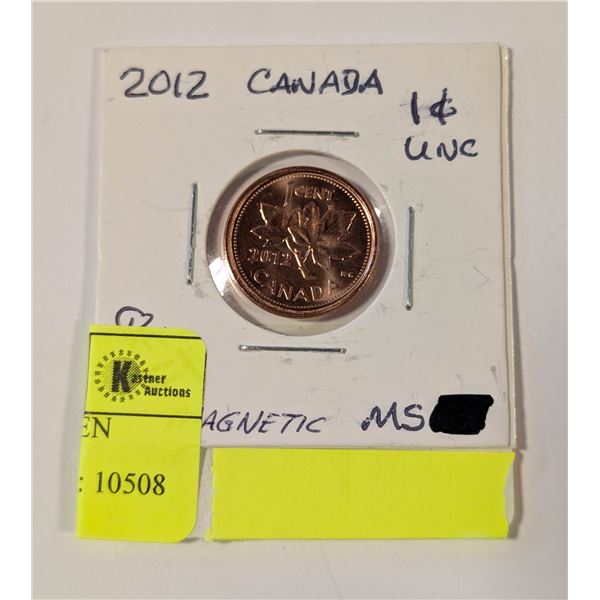 2012 MINT CANADA 1C QUEEN ELIZABETH 2 - MAGNETIC