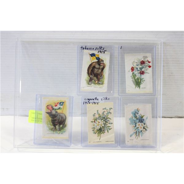 TOBACCO SILKS 1915 X 5. CAME IN PACKS OF TOBACCO.