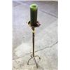VINTAGE 35 INCHES TALL METAL CANDLE HOLDER WAX