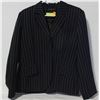 Image 1 : LADIES BLACK STRIPPED BLAZER, SIZE LARGE