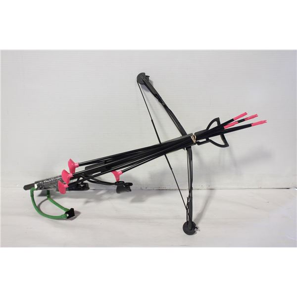 SLINGSHOT & CROSSBOW WITH ARROWS TOGETHER-ESTATE