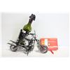 Image 1 : MOTORCYCLE METAL WINE BOTTLE HOLDER &