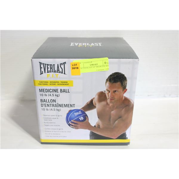 NEW EVERLAST 10" MEDICINE BALL
