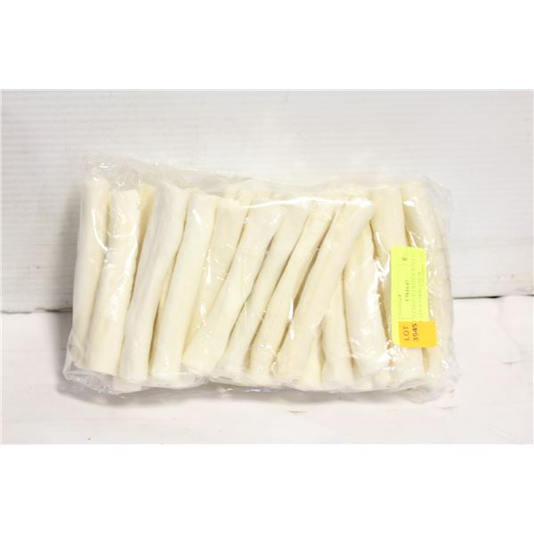 30 COUNT DOG RAWHIDE ROLLS TWIST STICKS DOG CHEW