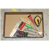 Image 1 : CARPENTER'S TOOLS, SQUARE, CHALK, SCREWDRIVERS
