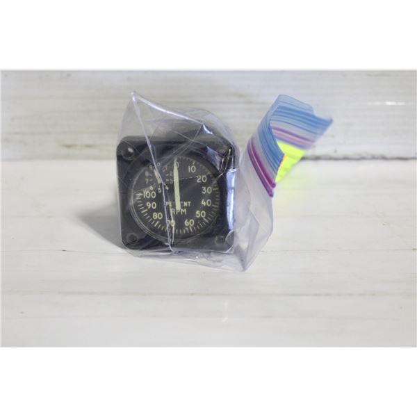 PERCENT RPM ELECTRIC AVIATION TACH GUAGE