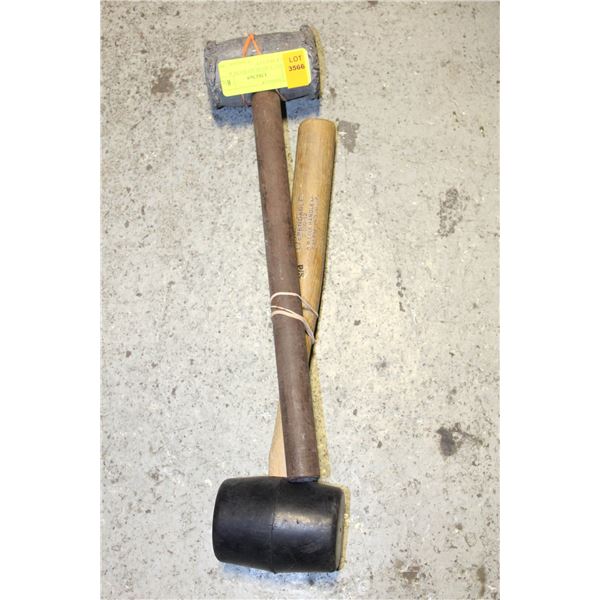 4 POUND LEAD DEAD BLOW & RUBBER MALLET