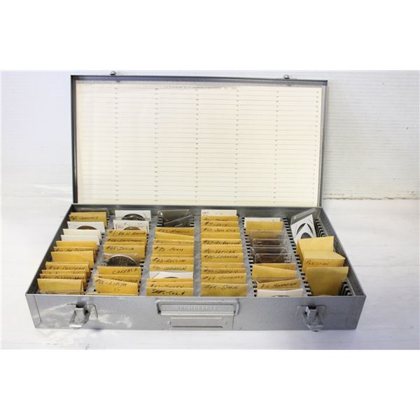 ESTATE COIN  FILE BOX WITH COINS