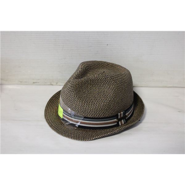MEN'S CLASSIC FEDORA WITH BAND- ONE SIZE FIT