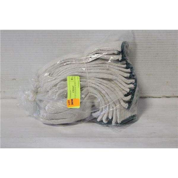 10 PAIRS OF COTTON WORK GLOVES