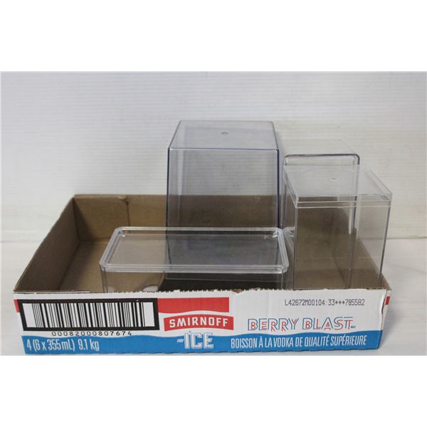 BEANIE BABY DISPLAY CASES- LOT OF 4 ASSORTED