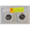 2 PCS 1968 AND 1974 CANADIAN SILVER HALF DOLLAR
