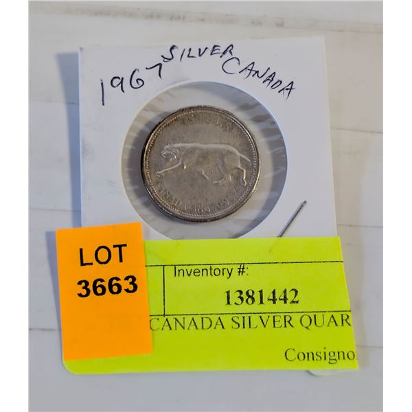 1967 CANADA SILVER QUARTER
