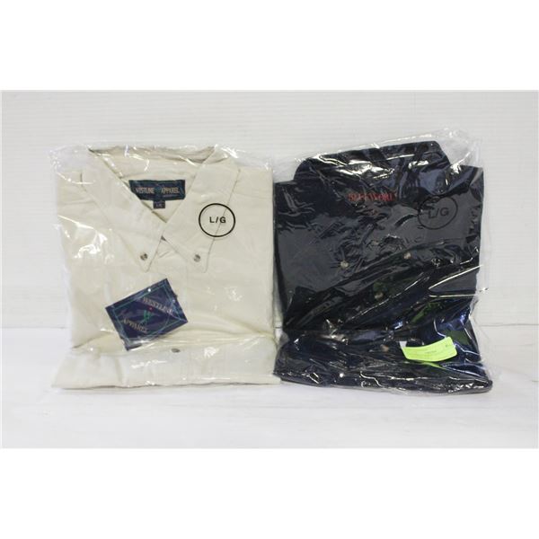 NEW MEN'S SHIRTS 1NAVY 1NATURAL SIZE L