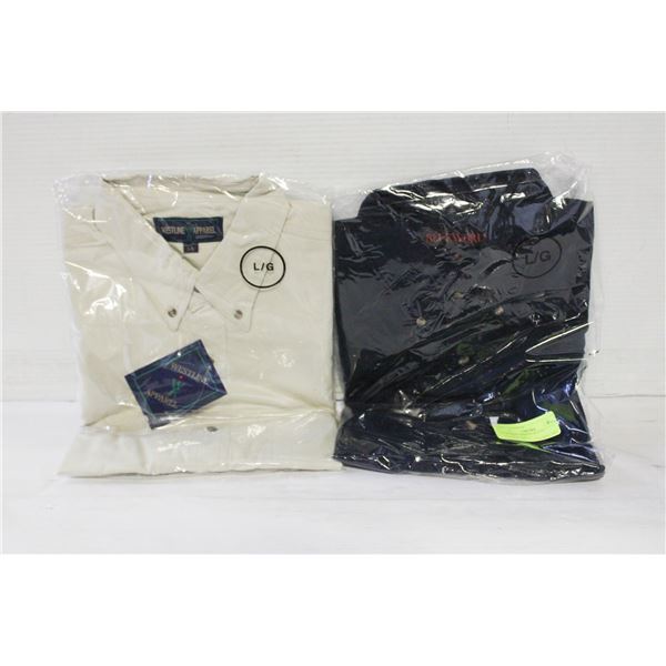 NEW MEN'S SHIRTS 1NAVY 1NATURAL SIZE L