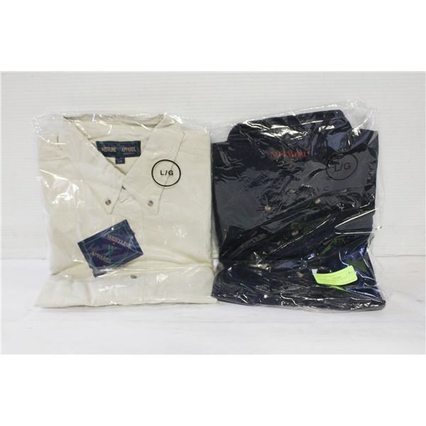 NEW MEN'S SHIRTS 1NAVY 1NATURAL SIZE L