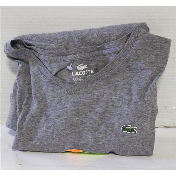 MEN'S LACOSTE L/S GREY SIZE L
