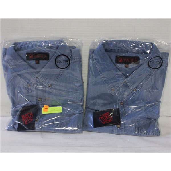 NEW MEN'S SHIRTS 2DENIM SIZE 2XL