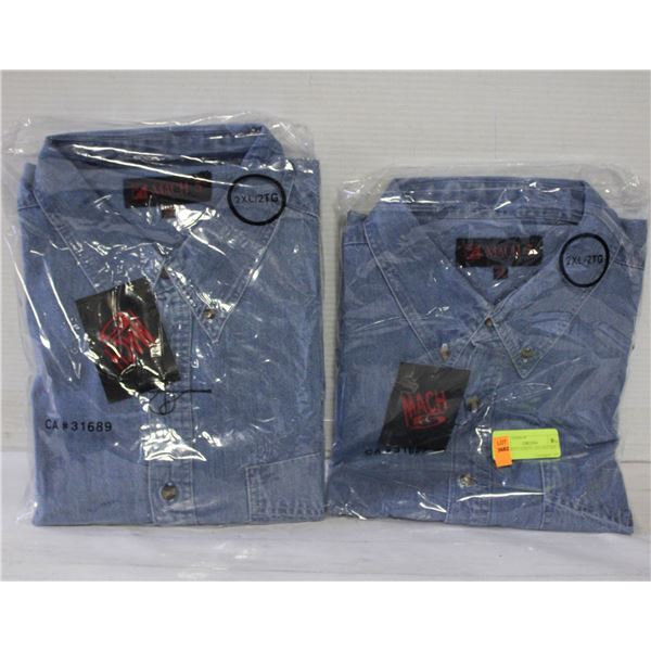 NEW MEN'S SHIRTS 2DENIM SIZE 2XL