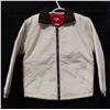NEW CREAM INSULATED JACKET RED/GREEN COLLAR XL