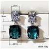 Image 4 : NEW PEACOCK COLOR CRYSTAL EARRINGS