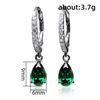 Image 2 : NEW TEAR DROP PEAR SHAPE CRYSTAL EARRINGS
