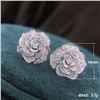 Image 2 : NEW CAMELLIA FLOWER STYLE EARRINGS