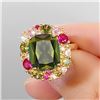 Image 3 : NEW SZ 7 FULL PRINCESS EMERALD STYLE CRYSTAL RING