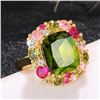 Image 1 : NEW SZ 8 FULL PRINCESS EMERALD STYLE CRYSTAL RING