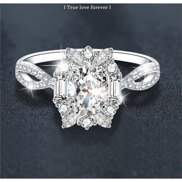 1 CT GRA CERTIFIED SZ 7 OVAL PIGEON EGG 925 SILVER