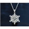 Image 1 : 2 CT GRA CERTIFIED ROUND BRILLIANT 925S NECKLACE