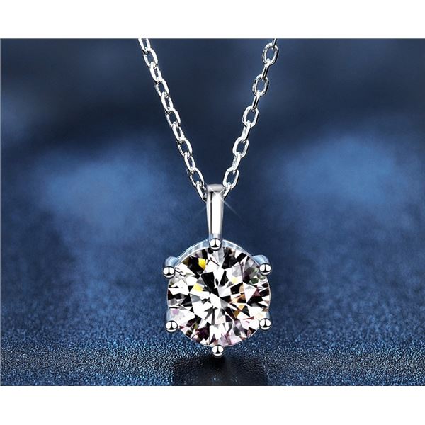 3 CT GRA CERTIFIED ROUND BRILLIANT 925S NECKLACE