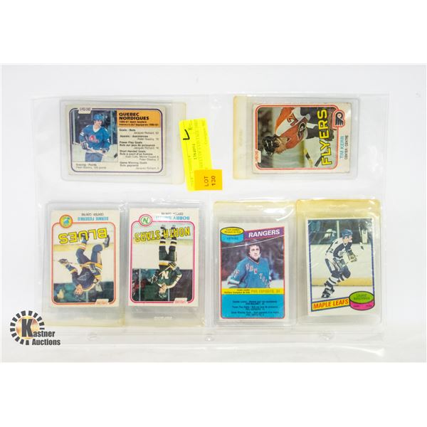 ESTATE SHEET OF 6 VINTAGE 1980'S HOCKEY