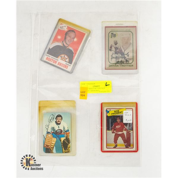 ESTATE SHEET OF VINTAGE HOCKEY CARDS INCL.
