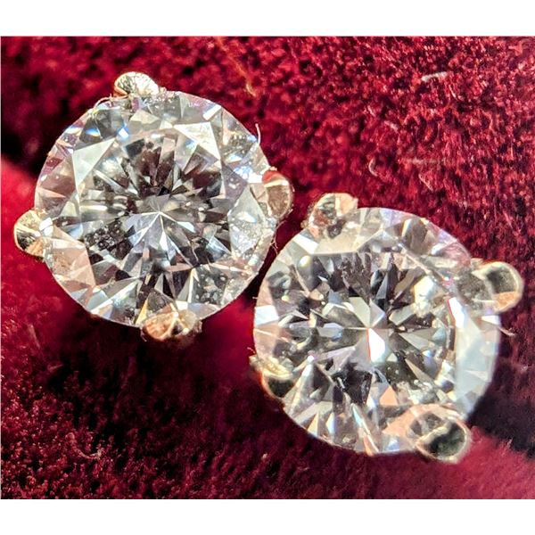 BZ2107-11E 14K 0.5CT LAB DIAMOND EARRINGS