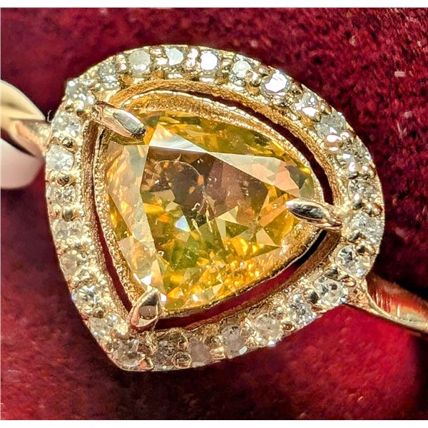 BZ2107-10E 10K 1.1CT+0.25CT NATURAL DIAMOND RING