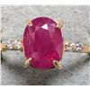 Image 1 : BZ2107-19E 10K RUBY 3.5CT & LAB DIAMOND RING