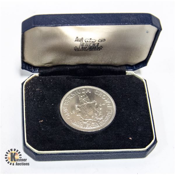 1964 SILVER BERMUDA 1 CROWN