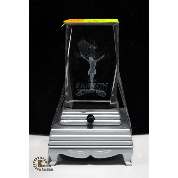 3D LAZER CUT CRYSTAL PASSION OF CHRIST W/ LED LIG