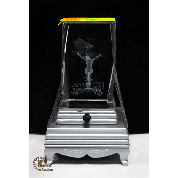3D LAZER CUT CRYSTAL PASSION OF CHRIST W/ LED LIG