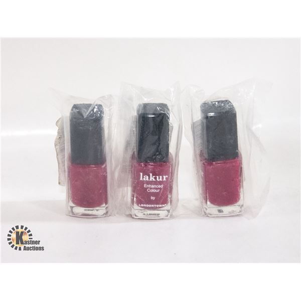 NEW 3 PACK OF LONDONTOWN AMARANTH PURPLE GLOSSY